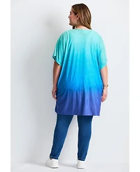 Avenue Women's Knit Eyelet Kimono