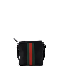 Pre-Owned Gucci Small Web Messenger Bag Techno Canvas