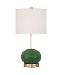 360 Lighting Maris 20" High Glass and Satin Brass Table Lamp