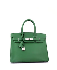 Pre-Owned Hermes Birkin 30 Handbag Epsom with Palladium Hardware