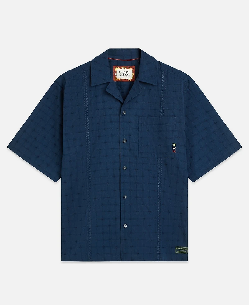 Scotch & Soda Men's Embroidered Short-Sleeve Shirt