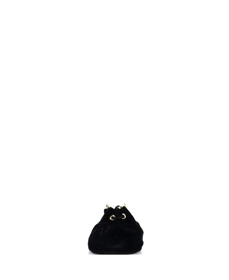 Pre-Owned Prada Mini Triangle Logo Drawstring Pouch Bucket Bag Velvet