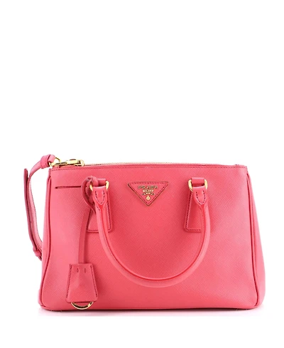 Pre-Owned Prada Small Galleria Double Zip Tote Saffiano Leather