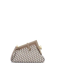 Pre-Owned Fendi Small First Bag Woven Leather