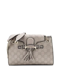 Pre-Owned Gucci Small Emily Chain Flap Shoulder Bag Guccissima Leather