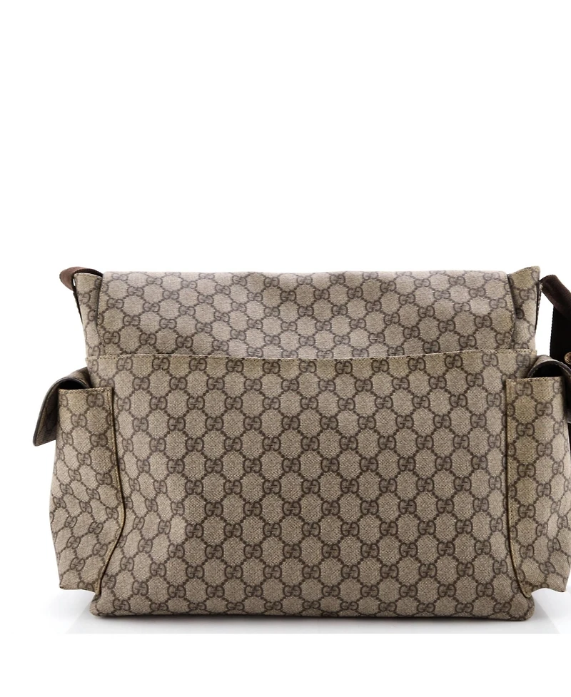 Pre-Owned Gucci Diaper Bag Gg Coated Canvas