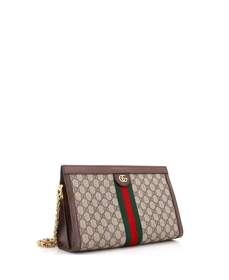 Pre-Owned Gucci Medium Ophidia Chain Shoulder Bag Gg Coated Canvas