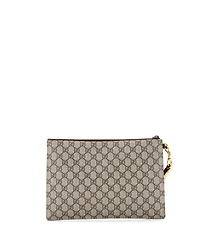Pre-Owned Gucci Neo Vintage Wristlet Pouch Gg Coated Canvas
