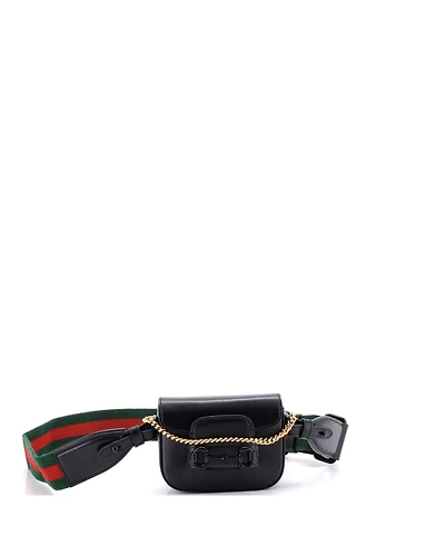 Pre-Owned Gucci Super Mini Horsebit 1955 Shoulder Bag Leather