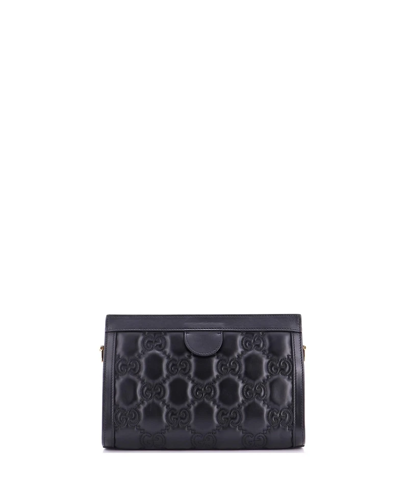 Pre-Owned Gucci Small Gg Shoulder Bag Gg Matelasse Leather