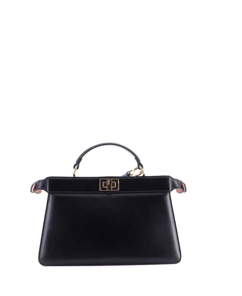 Pre-Owned Fendi East West Peekaboo ISeeU Bag Leather