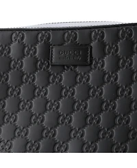 Pre-Owned Gucci Wristlet Clutch Guccissima Leather