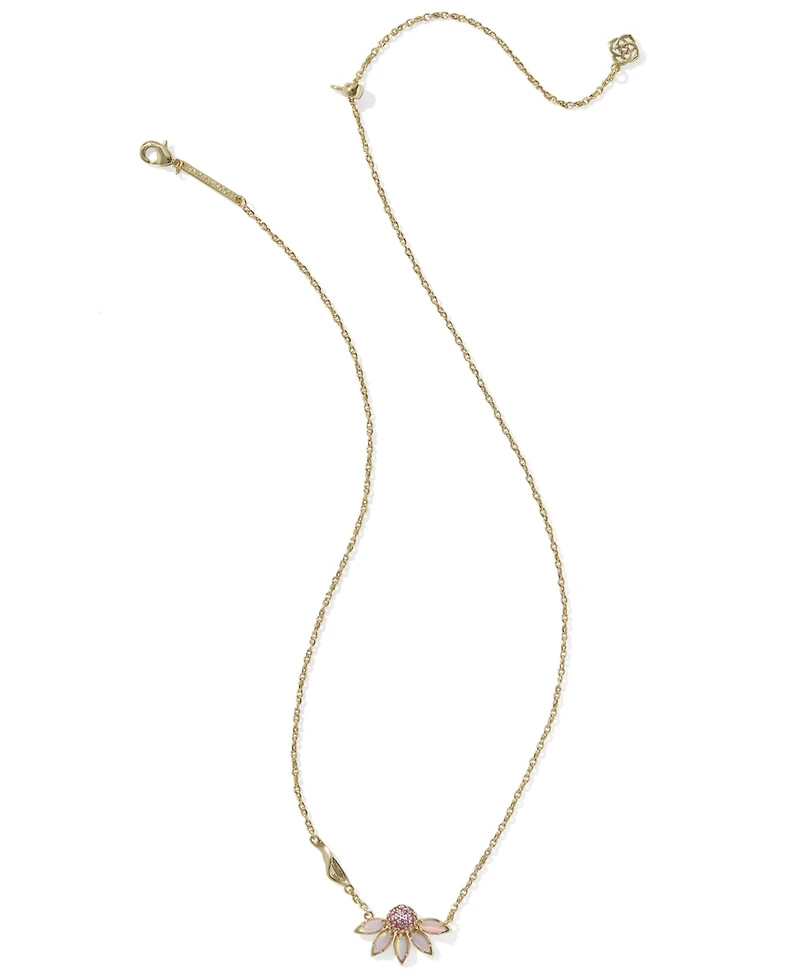 Kendra Scott Anya Cubic Zirconia and Crystal Flower Short Pendant Necklace