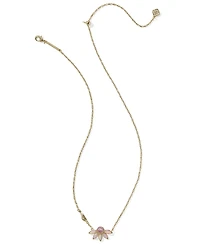 Kendra Scott Anya Cubic Zirconia and Crystal Flower Short Pendant Necklace