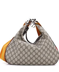 Pre-Owned Gucci Medium Attache Shoulder Bag Gg Coated Canvas