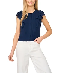 CeCe Women's Short-Sleeve Crew Neck Top