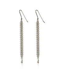 Pre-Owned Tiffany & Co Sterling Silver Diamond Elsa Peretti Mesh Earrings