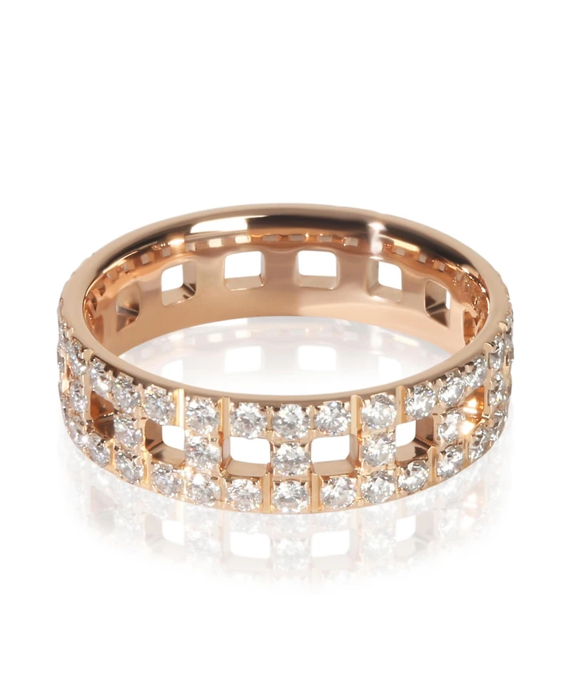 Pre-Owned Tiffany & Co Rose Gold Diamond True Wide Ring