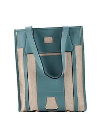 Pre-Owned HERMES Pm Petit H Bell Tote Toile and Leather