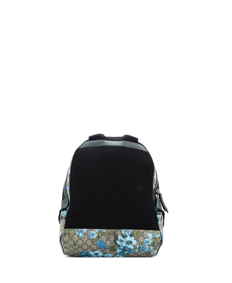 Pre-Owned Gucci Medium Zip Backpack Embroidered Printed Gg Coated Canvas