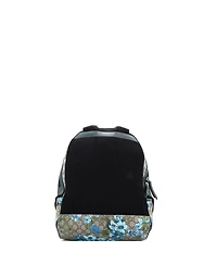 Pre-Owned Gucci Medium Zip Backpack Embroidered Printed Gg Coated Canvas