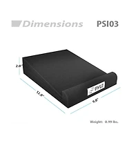 Pyle Sound Dampening Speaker Riser Foam - Audio Acoustic Noise Isolation Platform Pads Recoil Stabilizer