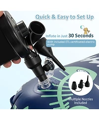 Gouun Toddler Inflatable Travel Bed with Electric Pump and Raised Bed Rails