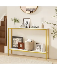 Gouun 44 in Ultra-Slim Console Table with Lower Shelf and Anti-Tipping Kits