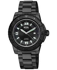 Gevril Men's Seacloud Swiss Automatic Ip Black Bracelet Watch