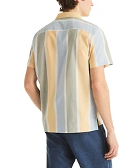 Nautica Men's Camp Collar Stripe Shirt