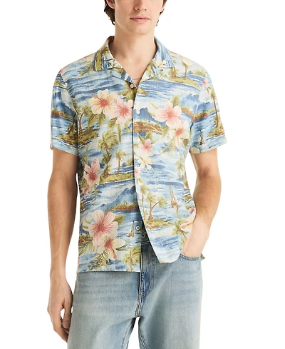 Nautica Men's Short-Sleeve Camp Collar Shirt