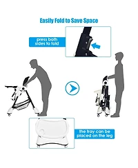 Sugift A Shaped Baby High Chair with Lockable Wheels