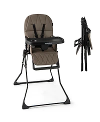 Sugift Compact Baby High Chair with Removable Tray and Pu Cushion