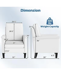 Sugift Farmhouse Floral Accent Chair with Solid Wood Legs and High Back
