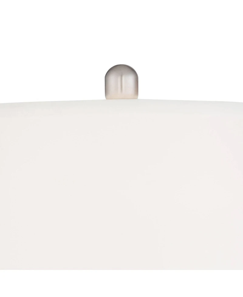 Regency Hill Arden 25" High Modern Table Lamps Set of 2 WiFi Smart Socket Glass Living Room Bedroom Bedside Nightstand