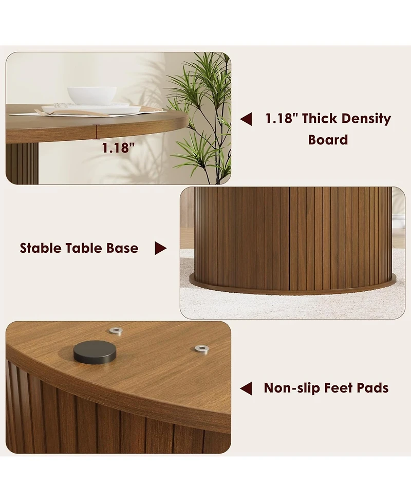 gaomon 47 Inch Round Dining Table for 4