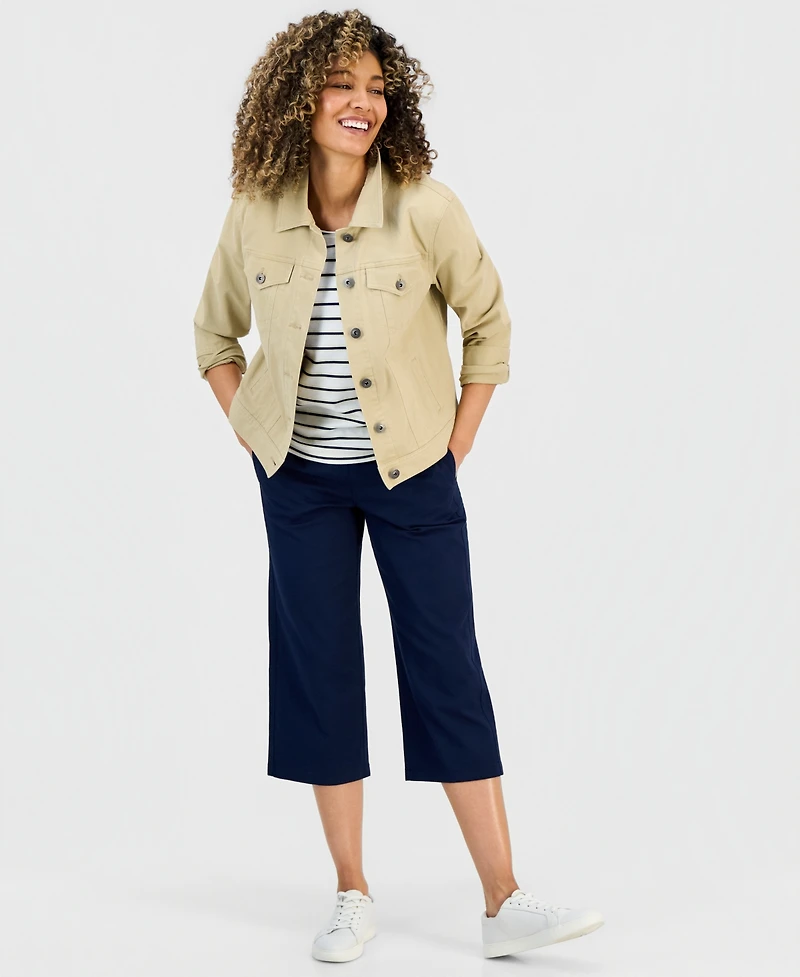 Style & Co Petite Scoop-Neck Short-Sleeve Top, Macy's Exclusive
