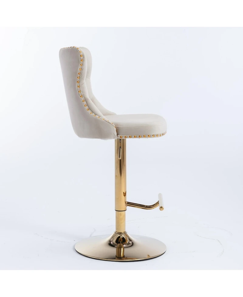 Rainsken Velvet Swivel Bar Stools Set of 2