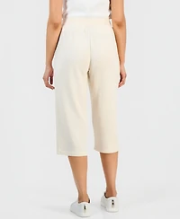 Style & Co Petite Luxsoft Fleece French Terry Capri Pants, Macy's Exclusive