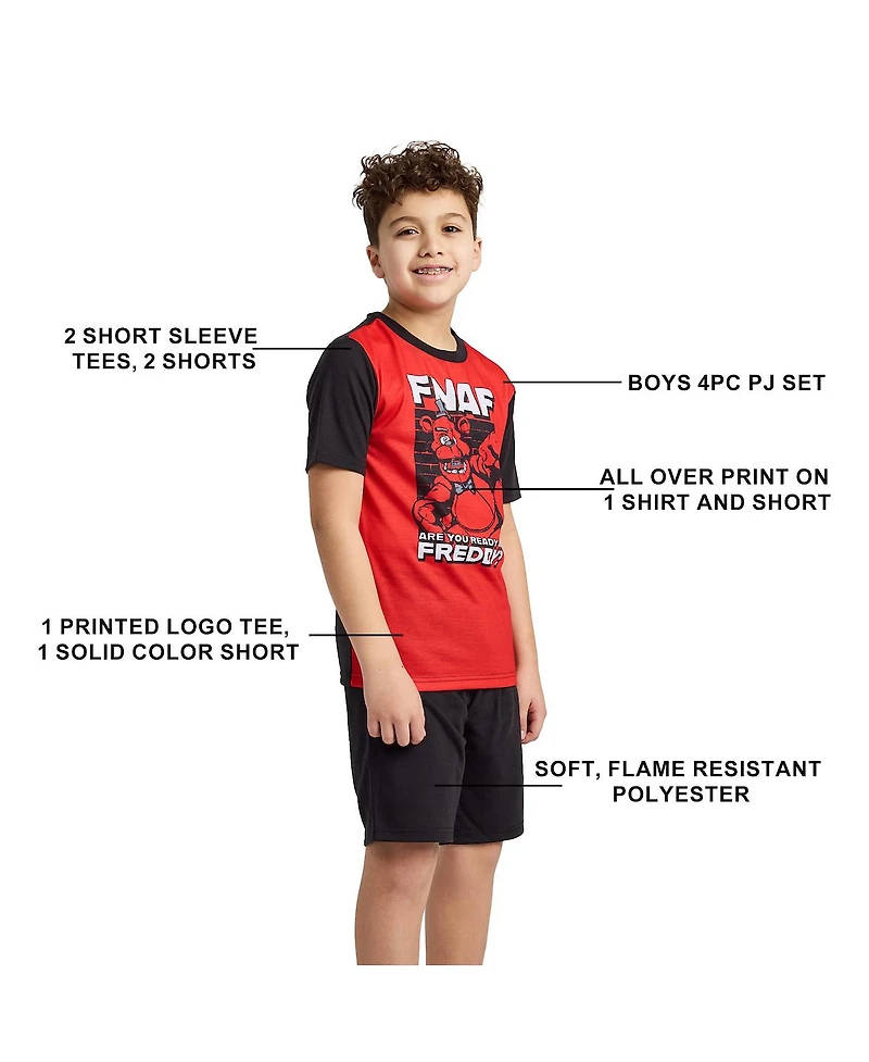 Five Nights At Freddy'S Big Boys Are You Ready For Freddy 4-Pack Pajama Set-14