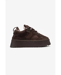 Forever & Always Shoes Women's Riven Leather Platform Sneaker