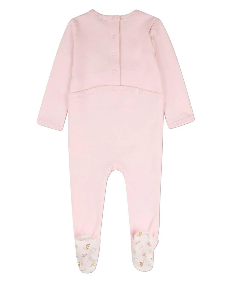 MeMoi Baby Girls "Little Floral-Print Booties" 100% Cotton Footie