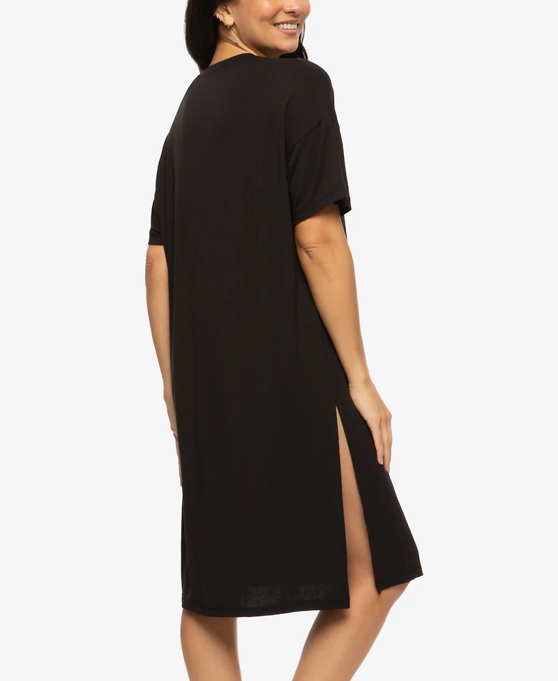 Felina Women's Lena Modal Linen Oversized Sleepshirt Style 890226