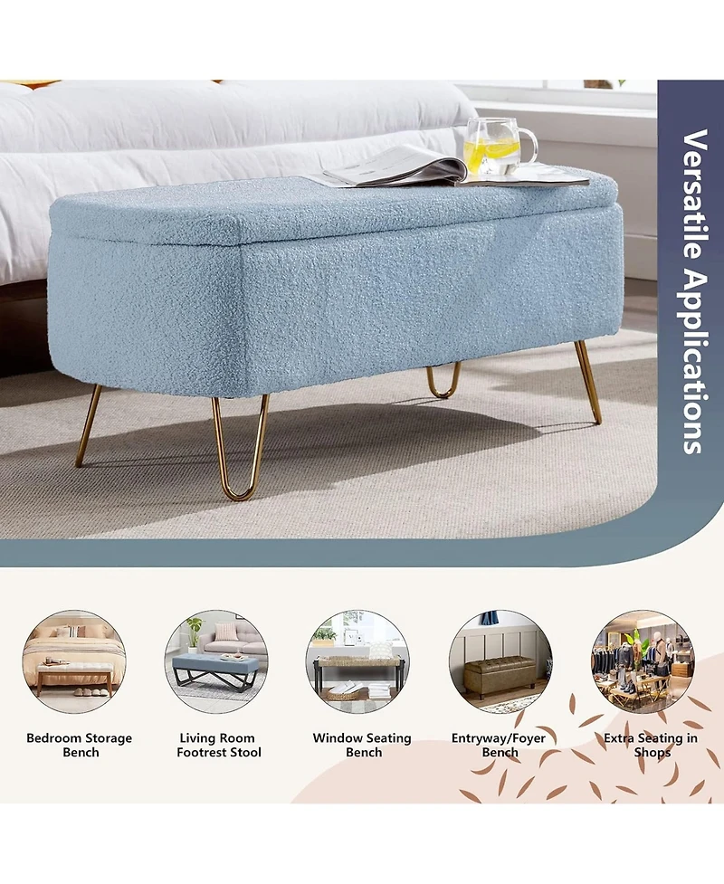 Rainsken Modern Storage Ottoman Bench