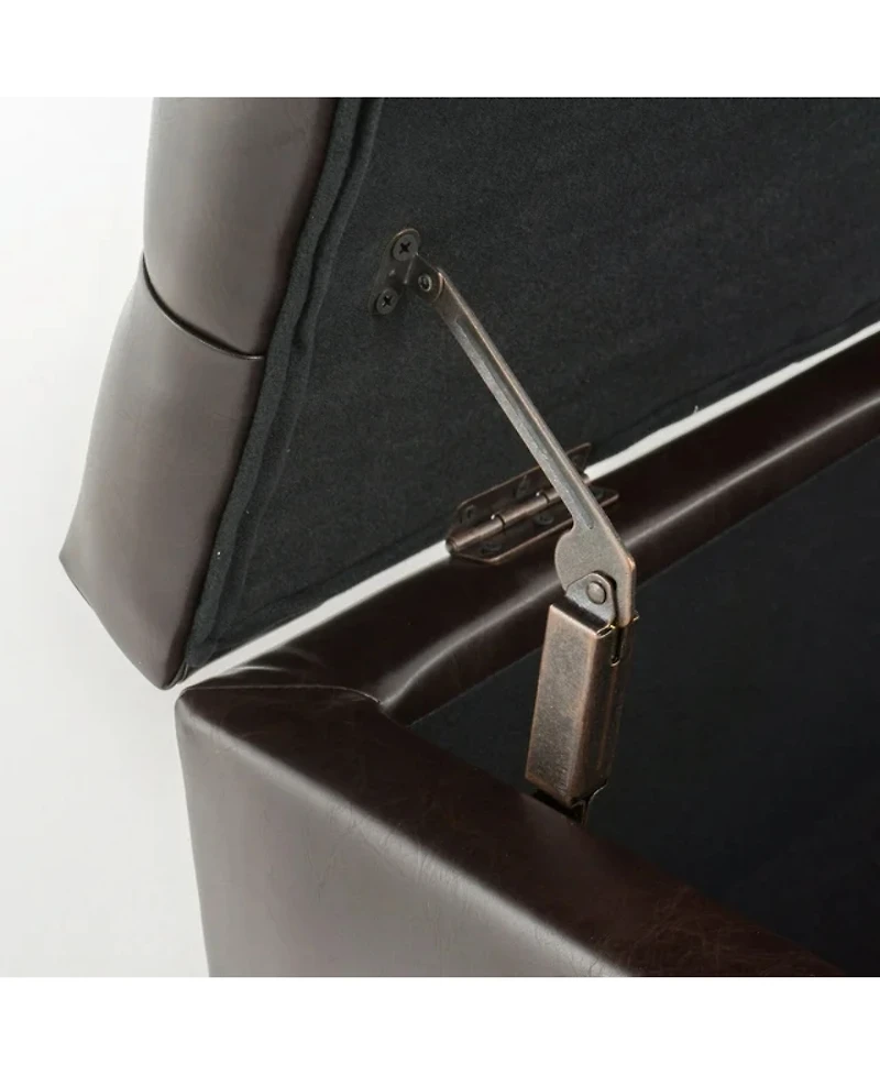 Rainsken Pu Storage Ottoman Bench