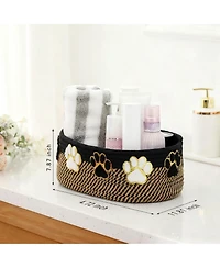 Yigii 3 Rectangular Woven Rope Storage Baskets for Home Organization