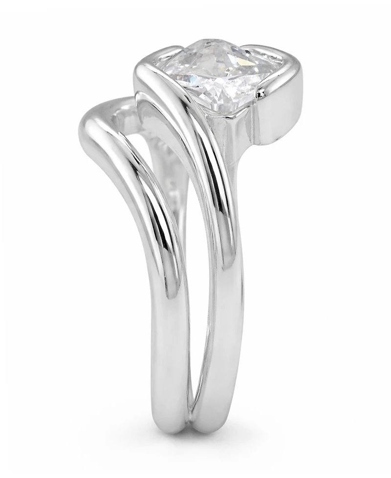 And Now This Clear Cubic Zirconia Stack Ring Set