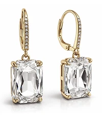 And Now This Clear Crystal Drop Leverback Earrings