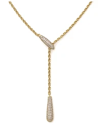 And Now This Clear Cubic Zirconia Lariat Necklace