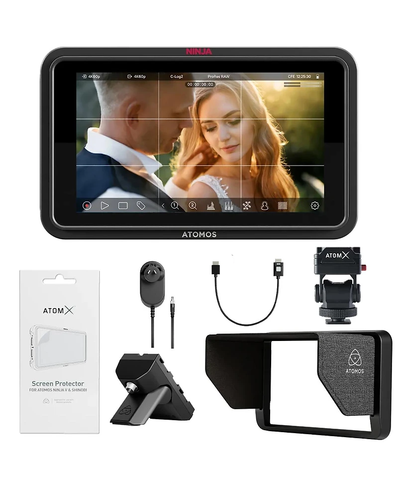 Atomos Ninja Tx Go 5.2" Full Hd Touchscreen Wi-Fi Hdr On-Camera Monitor/Recorder, Bundle with 5.2" Creator Accessory Kit